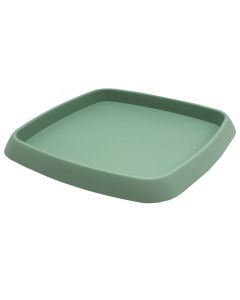 Pjatë për vazo lulesh, plastike, jeshile, 36.2x36.2 cm
