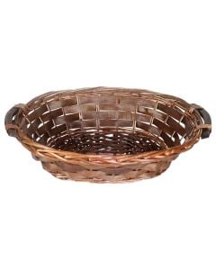 Wicket basket, DVF, willow, brown, 41-36x31xH11 cm