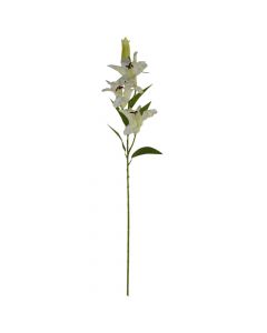 Artificial flower, plastic, white/green, H95 cm