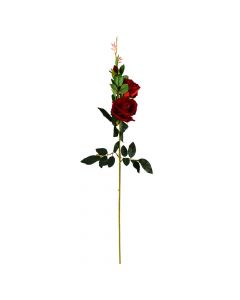 Artificial flower, plastic, red/green, H90 cm
