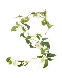 Lule artificiale, CLEMATIS GARLAND, plastike, e bardhë/jeshile, H180 cm