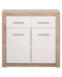Cabinet, ETNA, melamine, oak/white, 93x35xH90.5 cm