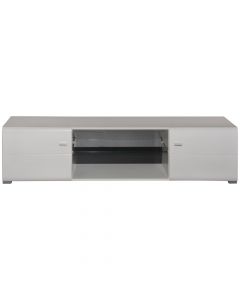 TV and wall display unit, REX, melamine and glass, white, 170x41.5xH41.5 cm