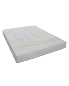 Mattress, double, flexible filling, cotton, white, 160x190xH23 cm