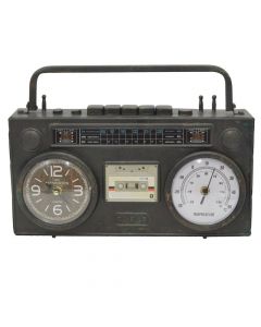 Orë tavoline- radio, e zezë, 35x21x9.5 cm