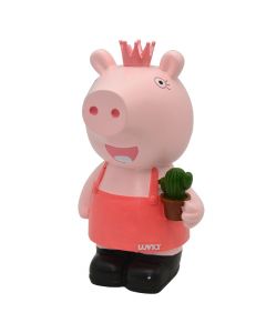 Pink savings pot, ceramics, 17.5x11 cm