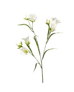 Artificial flower, CAMPANULA, pvc, white, 65 cm