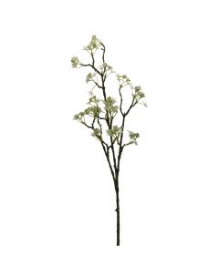 Artificial flower, MISTY, pvc, white/green, 70 cm