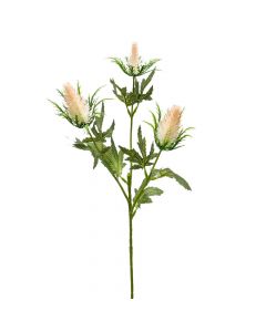 Artificial flower, ERYNGIUM, pvc, beige, 65 cm