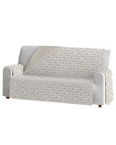2-seat sofa cover, NORDIC, 100% polyester, beige, 110x100x220 cm