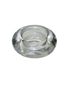 Candle holder, glass, clear, Ø8 xH3.5 cm
