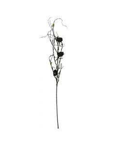 Artificial flower, plastic, black, H100 cm