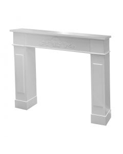 Furnace decorative frame, wooden, white, 99x17.5xH95 cm