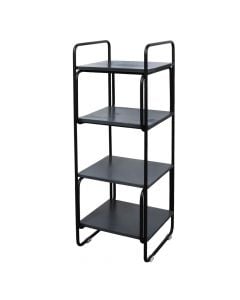 Multifunctional shelf, metal, black, 32x34xH92 cm