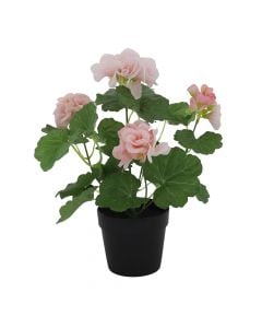 Lule artificiale, në vazo, Begonia, plastike, rozë, 28 cm