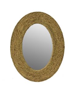 Pasqyrë, kornizë druri dhe litar, kafe, 68.5x89 cm (pasqyra: 41.5x62 cm)