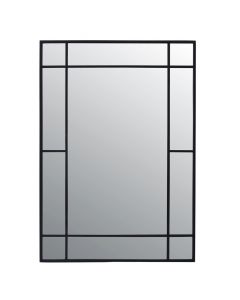 Pasqyrë, kornizë metalike, zezë, 61x89 cm (pasqyra: 60.5x88.5 cm)