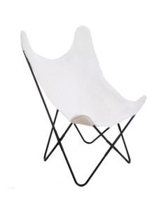 Armchair, metal/polyester, white, 70x79xH101 cm