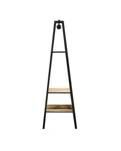 Wall rack, Metal+wooden, Grey, 40x56xH173.5 cm
