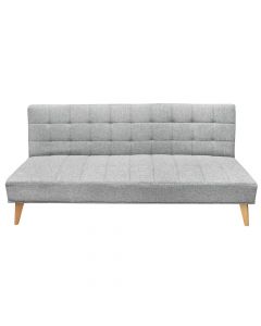 Sofa bed, single, textile upholstery, grey/beige, 180x86xH81 cm