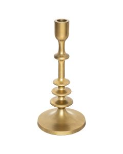 Candle holder, metal, golden, 26 cm