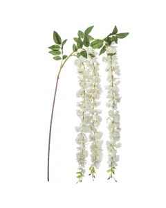 Lule artificiale, glycine, plastik, e bardhë, 130 cm