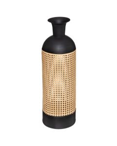 Vazo dekorative, arty, metal, e zezë/kafe, 60.5 cm