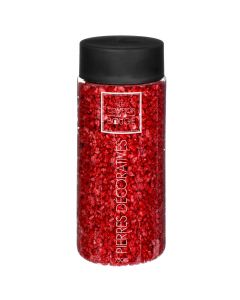 Gurë dekorativ, kuqe, në shishe, 750 gr, Ø6.5 xH16 cm