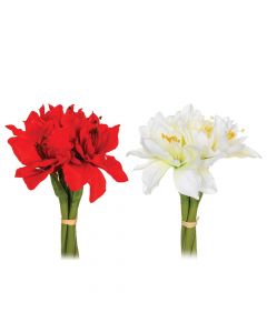 Lule artificiale,  Amaryllis, plastik, shumëngjyrëshe, 31 cm