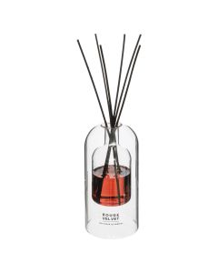 Diffuser, oil/glass, dark red, Ø8 xH17.5 cm, 150 ml, 12 weeks