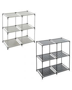 Multifunctional shelf, non woven/metal, assorted, 69x34.6xH69.5 cm