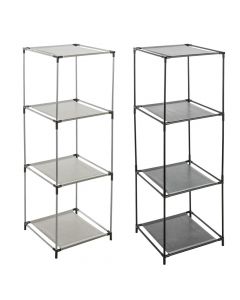 Multifunctional shelf, non woven/metal, multicolor, 36x35xH102 cm