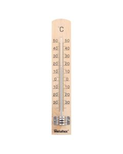 Inside thermometer, wood, 18 cm