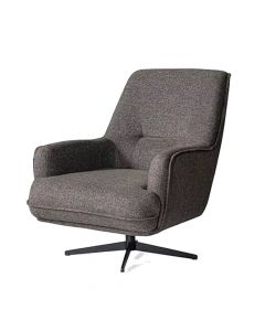 Armchair, metal legs, textile upholstery, grey, 80x90xH70 cm