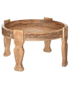 Tavolinë mesi, druri/mdf, kafe, Ø74 xH43.5 cm