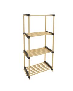 Multipurpose shelf, wooden, natural/black, 47.5x28xH92.5 cm