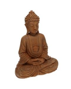 Objekt dekorativ, Buddha, poliston, kafe, 27.5x15.5xH37 cm
