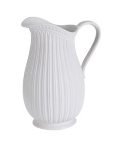 Vazo dekorative, porcelan, e bardhë, 19x14xH24 cm
