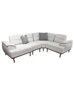 Corner sofa, right/left, Lego, textile upholstery, white, 262x202xH85 cm