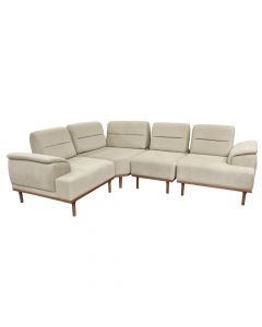 Corner sofa, right/left, Lego, textile upholstery, beige, 262x202xH85 cm