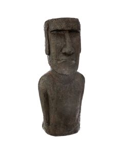 Objekt dekorativ, statujë Easter Island, oksid magnezi, kafe, 32x28xH80 cm