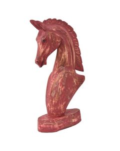 Objekt dekorativ, kalë, druri, të ndryshme, 21x10xH41 cm