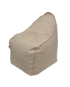 Pouffe, polystyrene foam filling, textile upholstery, bezhë, Ø86 x H 90 cm