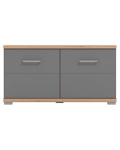 Hall unit cabinet, Lanzarote, melamine, artisan oak, graphite grey, 86.5x40xH45.5 cm
