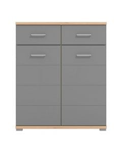 Hall unit cabinet, Lanzarote, melamine, artisan oak, graphite grey, 86.5x40xH103 cm