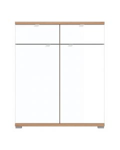 Hall unit cabinet, Tenerife, melamine, artisan oak/white, 86.5x40xH103 cm