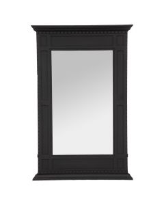 Pasqyrë, formë oxhaku, qelq/mdf, zezë, 75x5xH115 cm
