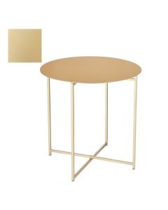 Side table, Mikki, golden, Ø45 xH45 cm