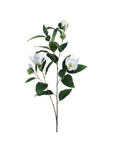 Lule artificiale, Magnolia, plastike, e bardhë, 130 cm