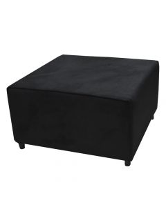Pouffe, Armada, metal frame, textile upholstery, black, 80x80x45 cm